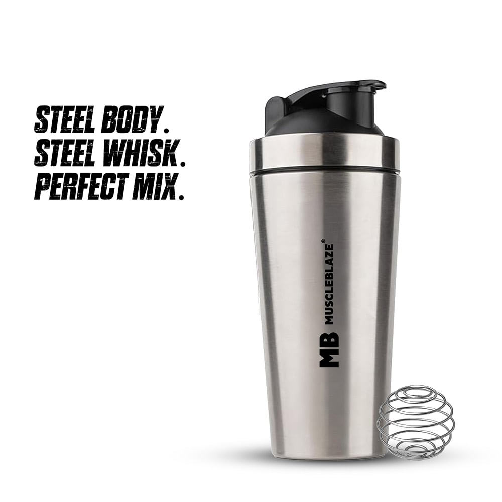 Biozyme Performance Whey 1 kg & Steel Shaker 700 ml Combo