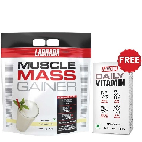 Labrada Muscle Mass Gainer,  11 lb  Vanilla 