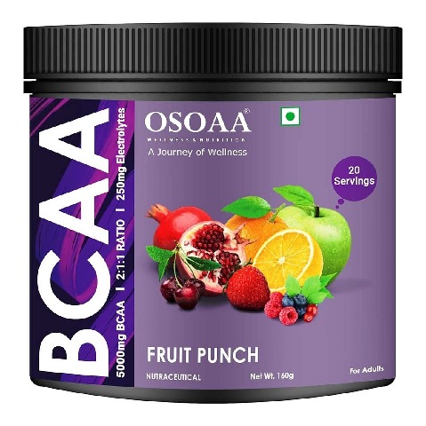 1 - Osoaa BCAA, 0.35 lb 20 Servings Fruit Punch