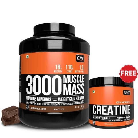 QNT Muscle Mass 3000,  6.6 lb  Belgian Chocolate 