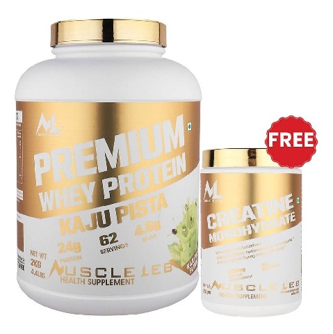 Muscle Leb Premium Whey Protein,  4.4 lb  Kaju Pista 