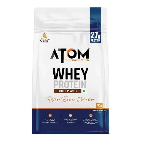 1 - AS-IT-IS Nutrition ATOM Whey Protein with Enzymes,  2.2 lb  Choco Peanut 