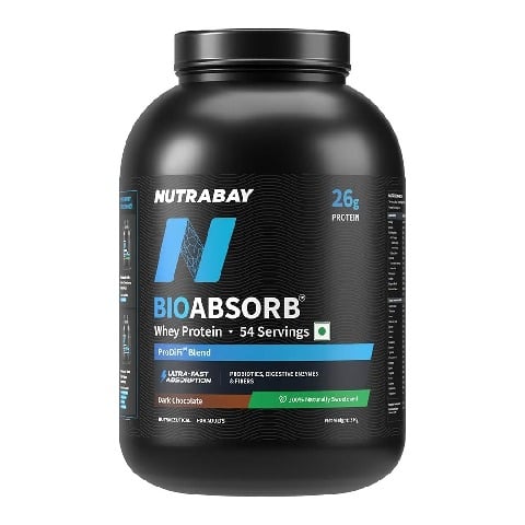 1 - Nutrabay BioAbsorb Whey Protein,  4.4 lb  Dark Chocolate 
