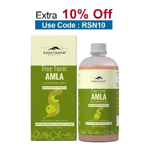 Rasayanam Pure Amla Juice,  Natural  750 ml 