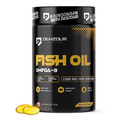 1 - Denzour Nutrition Omega-3 Fish Oil 1000mg,  60 softgels 