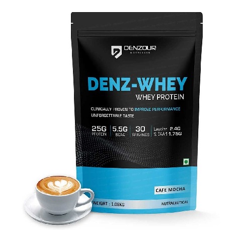 1 - Denzour Nutrition Denz-Whey Protein,  2.38 lb  Cafe Mocha 