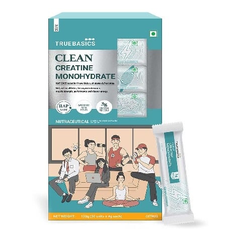 3 - TrueBasics Clean Creatine Monohydrate,  Citrus  30 sachets/pack 