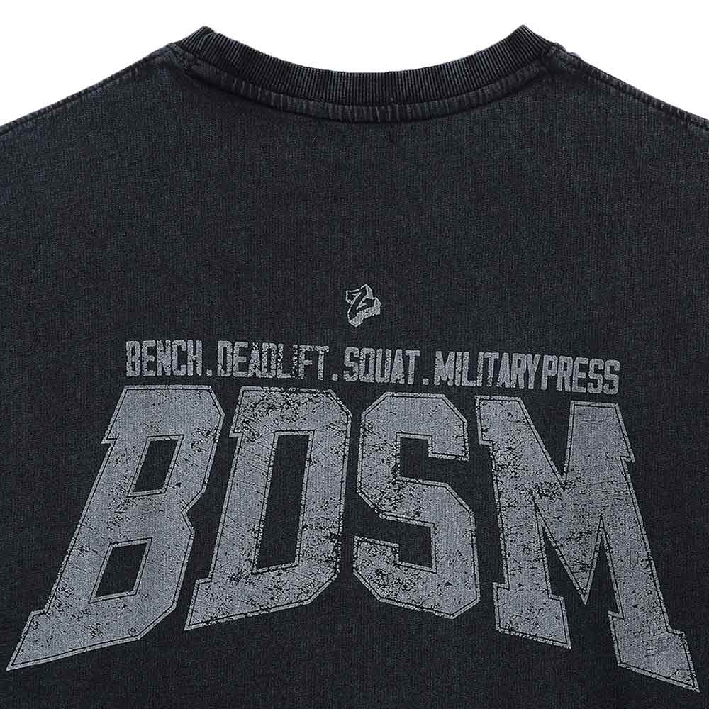4 - MuscleBlaze BDSM Oversized Washed T-Shirt,  X-Small  Blue Tint