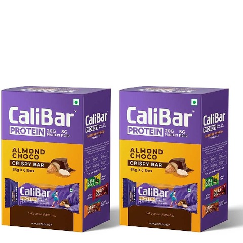 1 - Calibar Protein Bar 20g Protein,  6 bar(s)  Almond Choco (Pack of 2) 