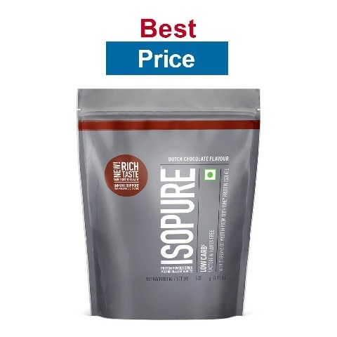 Isopure 100% Whey Protein Isolate,  1.1 lb  Low Carb - Dutch Chocolate 