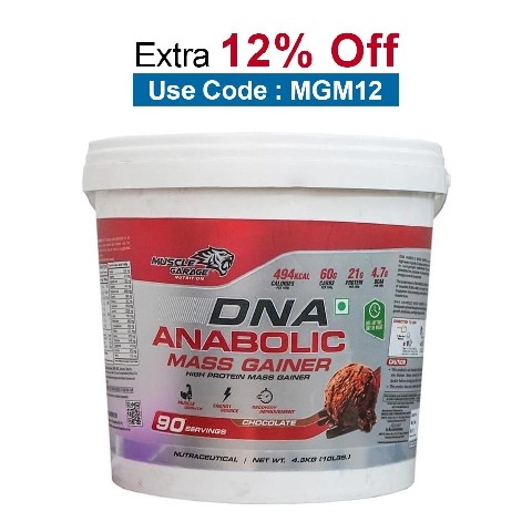 Muscle Garage DNA Anabolic Mass Gainer,  9.9 lb  Chocolate (Bucket) 