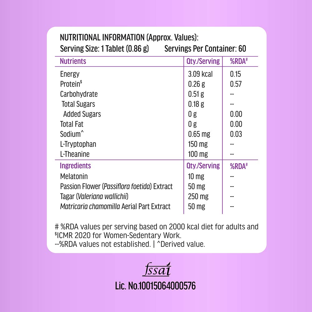 10 - HK Vitals Melatonin + Tagar,  60 tablet(s)