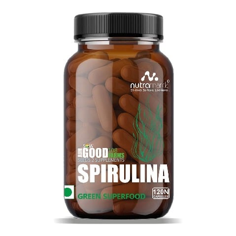 1 - NutraMarck Spirulina,  120 capsules 