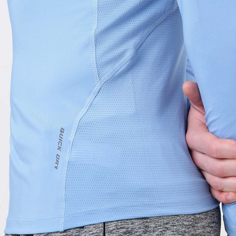 7 - MuscleBlaze Air Tech Compression MuscleTee Full Sleeve,  Small  Dusk Blue