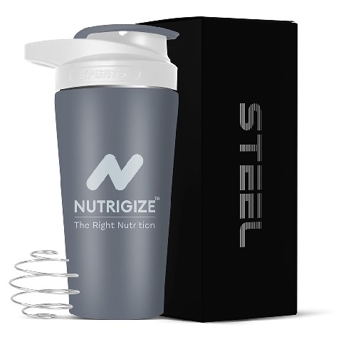1 - GHC Nutrigize Stainless Steel Shaker Bottle,  Grey  700 ml 