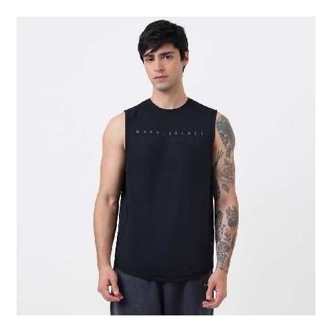 1 - MuscleBlaze Delt Tank,  Large  Midnight Black 