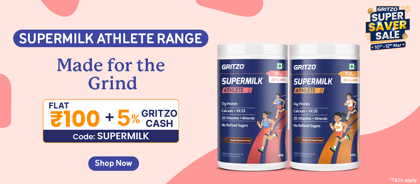 Supermilk Athlete Range - Flat Rs. 100 Off