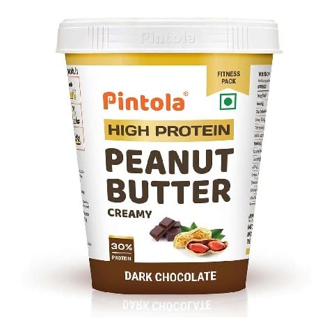 1 - Pintola High Protein Peanut Butter,  0.510 kg  Dark Chocolate Creamy 