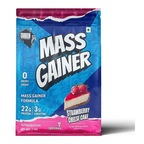 1 - Gibbon Nutrition Mass Gainer,  2.2 lb  Strawberry Cheese Cake 