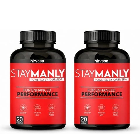 1 - Nirvasa StayManly, 20 capsules Unflavoured (Pack of 2)