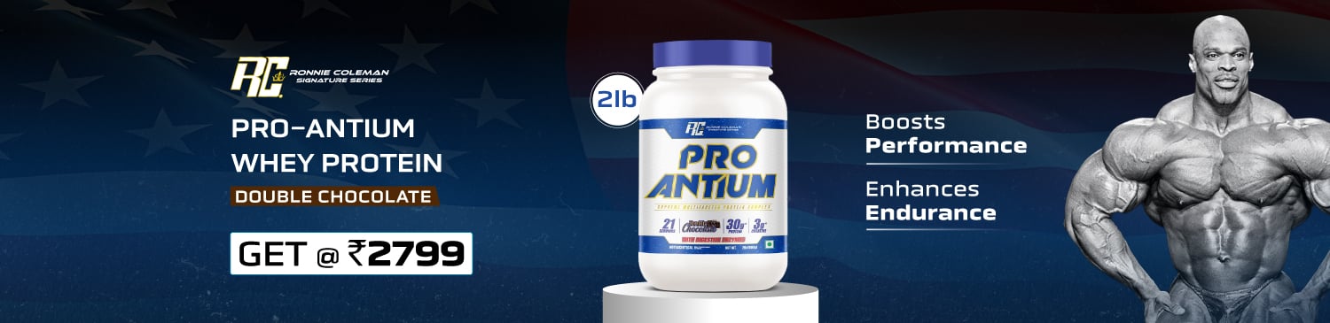 Ronnie Coleman Pro-Antium Whey Protein, 910 g (2 lb), Double Chocolate | Offer Price - 2799