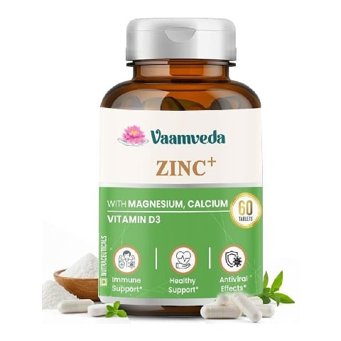 Vaamveda Zinc+ with Magnesium Calcium & Vitamin D3,  60 tablet(s)  Unflavoured 