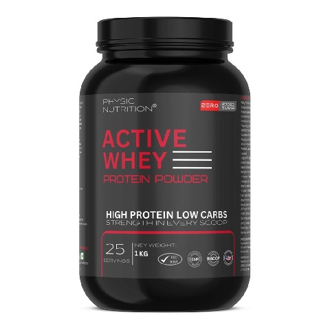 1 - Physic Nutrition Active Whey Protein Powder, 2.2 lb Kesar Kulfi