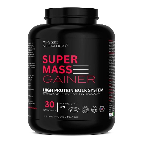 1 - Physic Nutrition Super Mass Gainer,  6.6 lb  Strawberry 