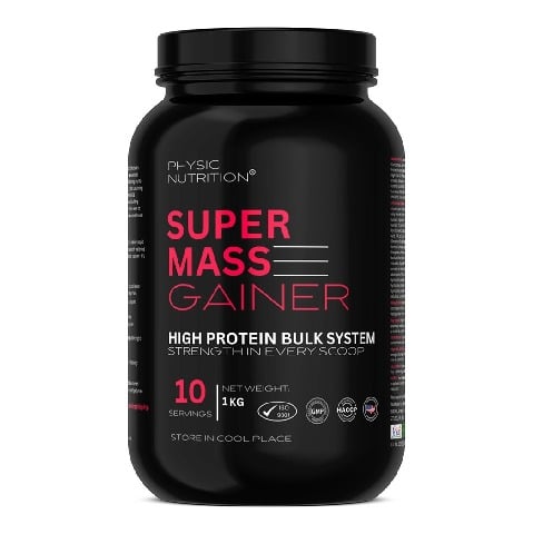 1 - Physic Nutrition Super Mass Gainer,  2.2 lb  Kesar Kulfi 