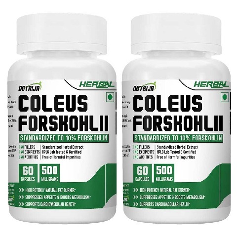 1 - NutriJa Coleus Forskohlii Extract 500mg,  60 capsules  Unflavoured (Pack of 2) 