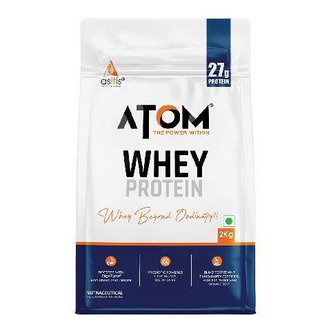 1 - AS-IT-IS Nutrition ATOM Whey Protein with Enzymes, 4.4 lb Kesar Elaichi