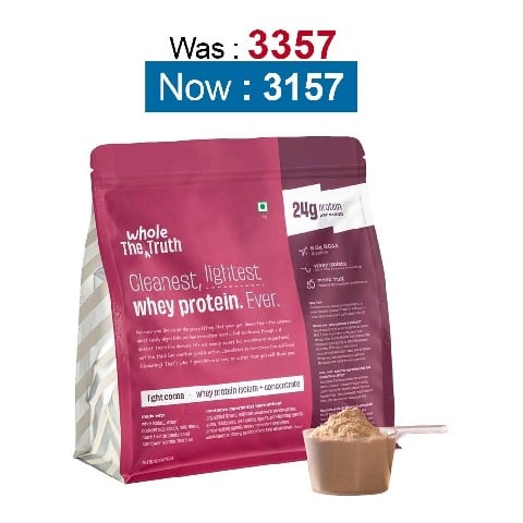 The Whole Truth Whey Protein,  2.2 lb  Light Cocoa 