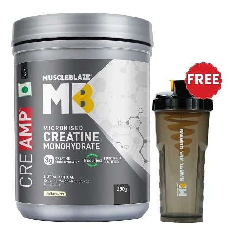 MuscleBlaze Creatine Monohydrate CreAMP,  Unflavoured  0.55 lb 