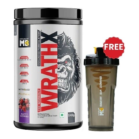 MuscleBlaze Pre Workout WrathX,  1.19 lb  Natty Berries 
