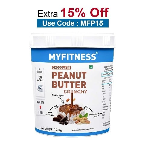 Myfitness by brnd.me Chocolate Peanut Butter,  1.25 kg  Crunchy 