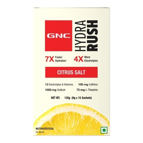 1 - GNC Hydra Rush, 15 sachets/pack Citrus Salt