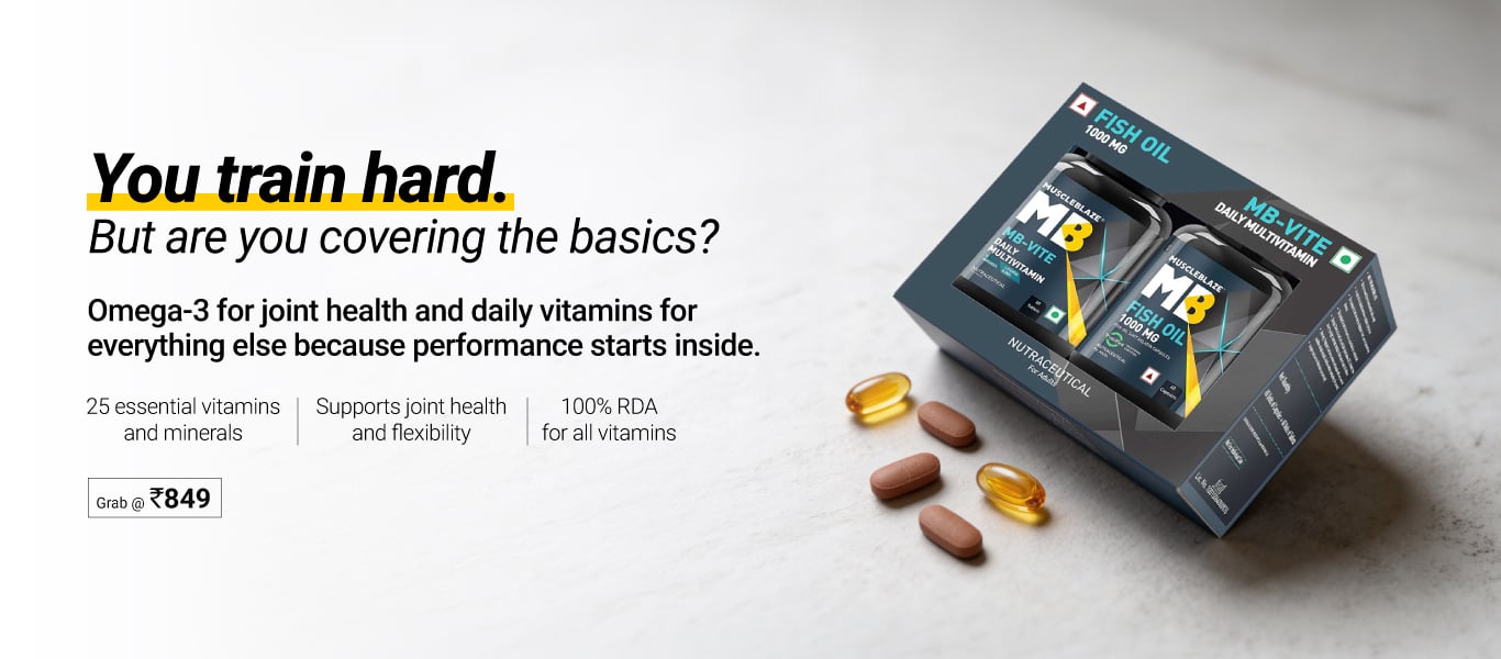 MuscleBlaze Fish Oil 1000mg & MB-Vite Multivitamin Combo 60 tablet(s) @ 849