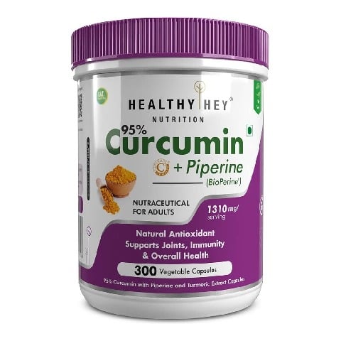 1 - HealthyHey Nutrition Curcumin with Bioperine, 300 veggie capsule(s)
