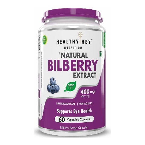 1 - HealthyHey Nutrition Natural Bilberry Extract,  60 veggie capsule(s) 