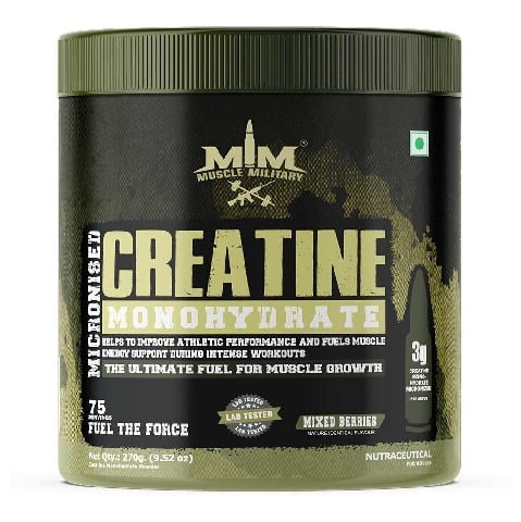 1 - Muscle Military Micronised Creatine Monohydrate,  Mixed Berries  0.59 lb 