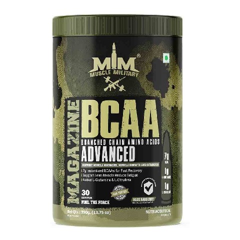 1 - Muscle Military BCAA Advanced,  0.86 lb  30 Servings  Blue Raspberry 