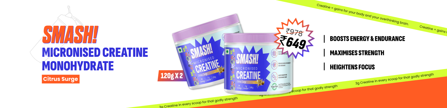 Smash Micronised Creatine Monohydrate Pack of 2 | Starts @ 649