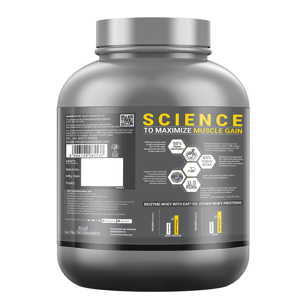 2 - MuscleBlaze Biozyme Performance Whey,  3.85 lb  Triple Chocolate