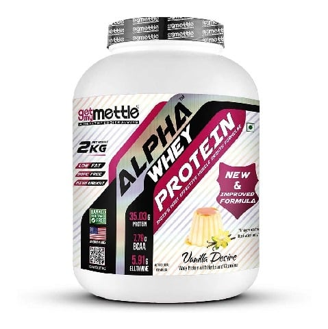 1 - Getmymettle Alpha Whey Protein, 4.4 lb Vanilla Desire
