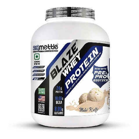 1 - Getmymettle Blaze Whey Protein, 4.4 lb Malai Kulfi