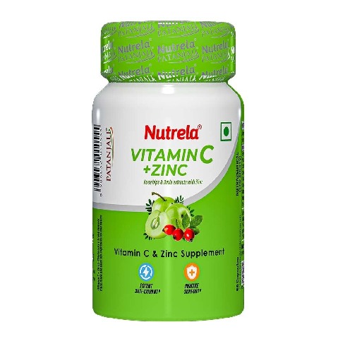 1 - Nutrela Vitamin C + Zinc,  60 capsules  Unflavoured 