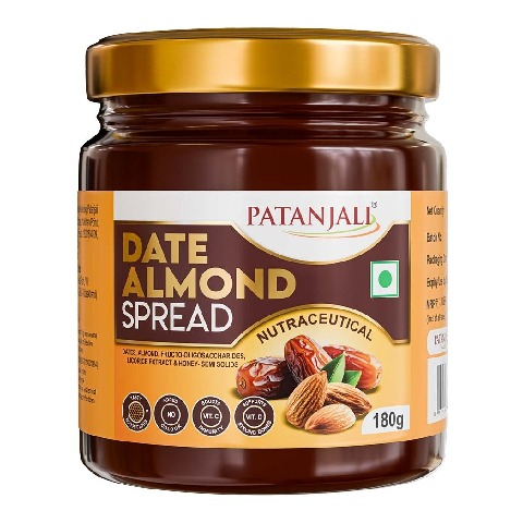 1 - Patanjali Date Almond Spread,  Unflavoured  180 g 