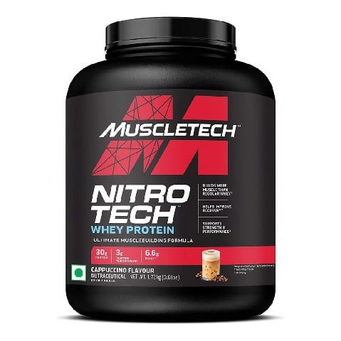 4 - MuscleTech NitroTech Whey Protein,  3.8 lb  Cappuccino 