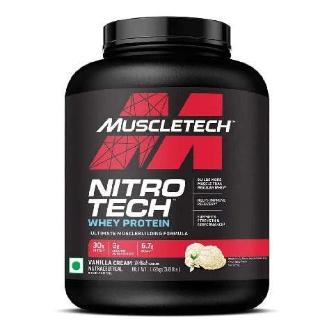 1 - MuscleTech NitroTech Whey Protein,  3.8 lb  Vanilla Cream 