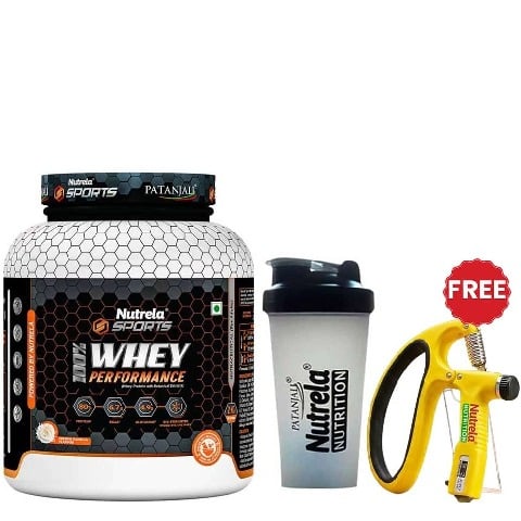 Nutrela Sports Patanjali 100% Whey Performance,  4.4 lb  Chocolate Irish with Shaker 